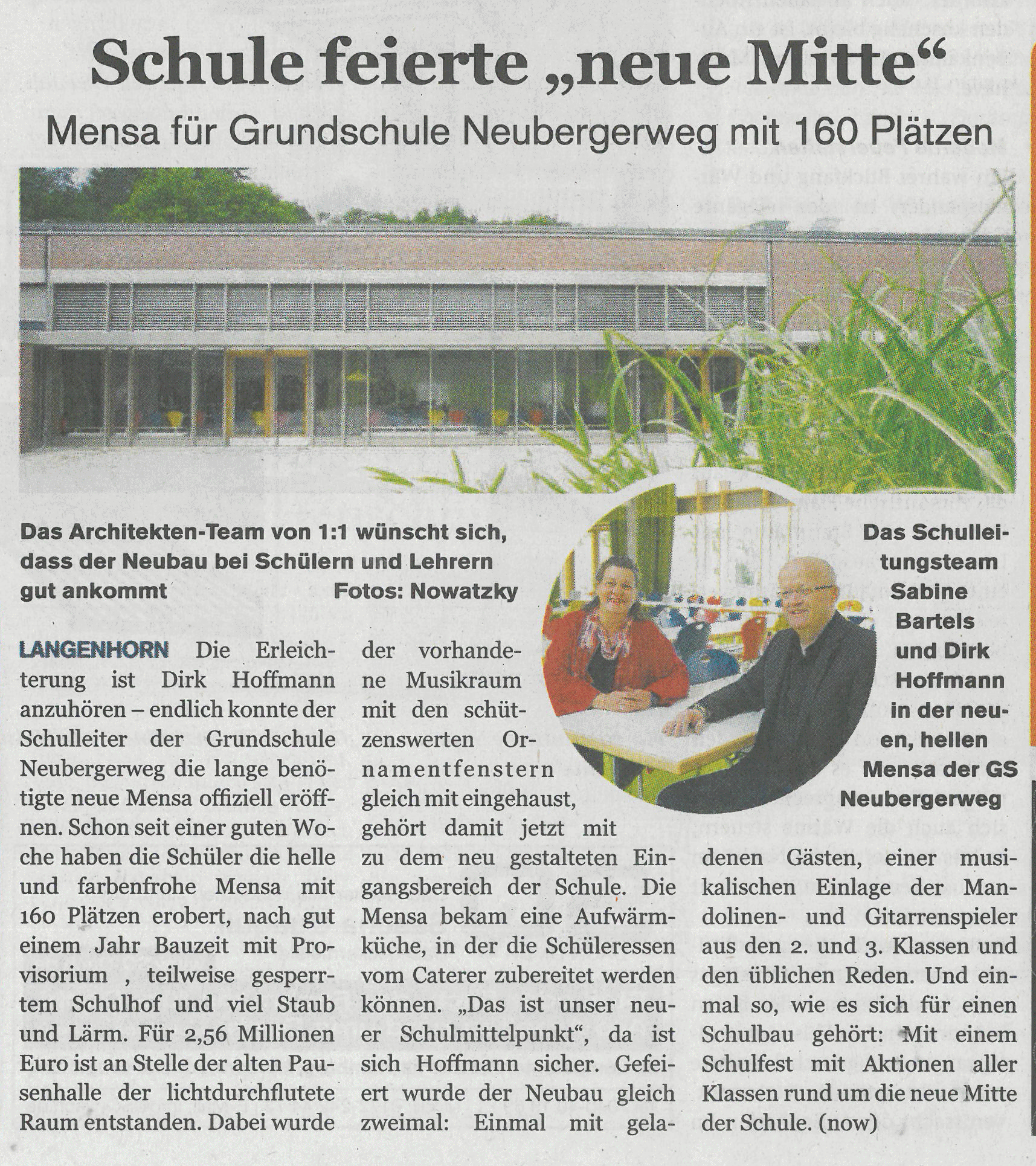 Schule feierte „neue Mitte“